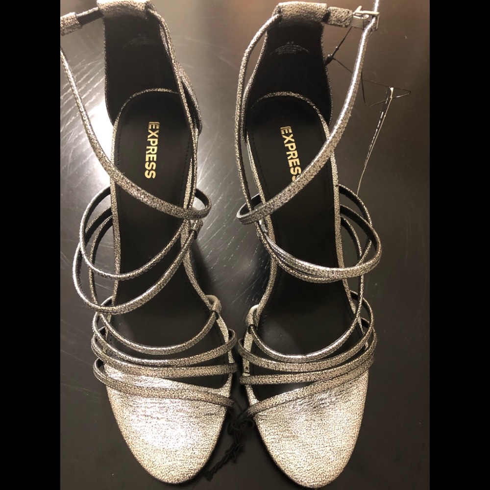 Silver stappy sandals